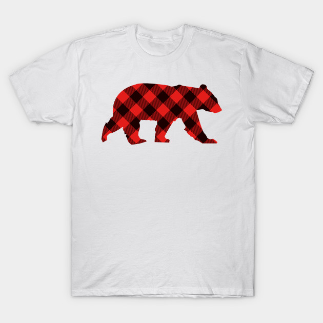 Red Flannel Bear T-Shirt-TOZ